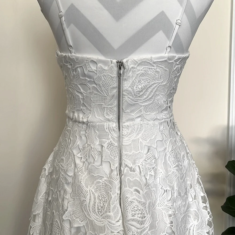 Lulus Nora Lee White Sleeveless Lace Midi Dress With Pockets Size XS - Picture 8 of 11